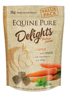 EQUINE PURE DELIGHTS CARROT MINT TURMERIC CHIA 2KG