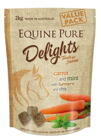 EQUINE PURE DELIGHTS CARROT MINT TURMERIC CHIA 2KG