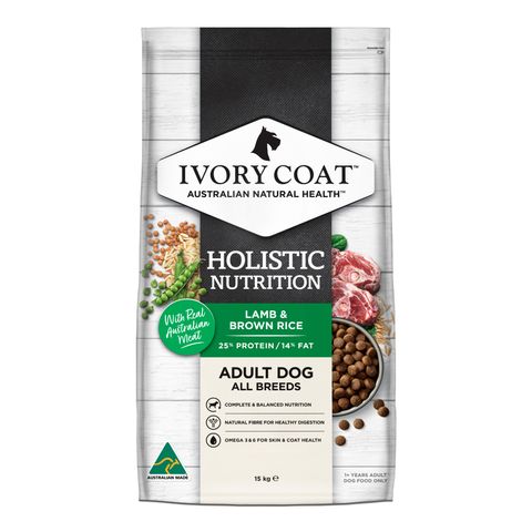 Ivory Coat Adult Dog Lamb & Brown Rice 15kg