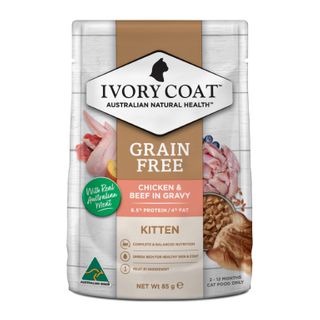 Ivory Coat Kitten Wet Chicken Beef 12X85g