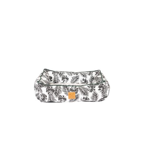 MOG AND BONE BOLSTER BED BLACK LEAF LARGE
