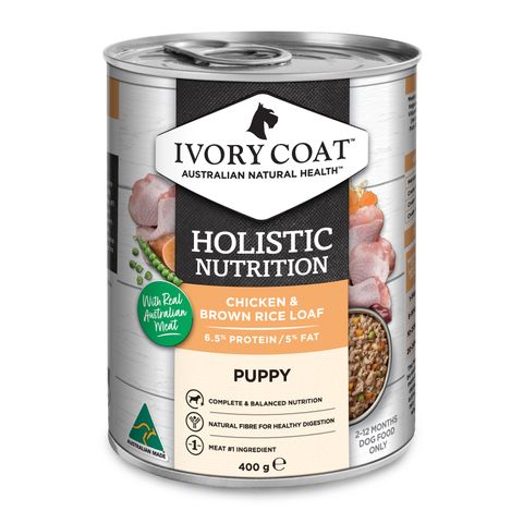 Ivory Coat Puppy Chicken & Brown Rice Loaf 12X400g