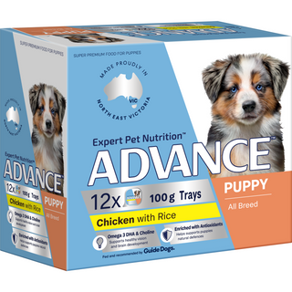 ADVANCE Wet Puppy Chicken Rice 100gX12
