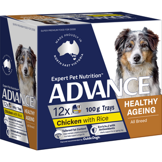 ADVANCE Wet Dog Aging Chicken Rice 100gX12