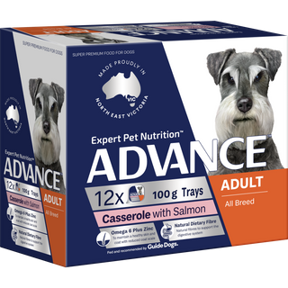 ADVANCE Wet Dog Adult Salmon Cassarole 100gX12