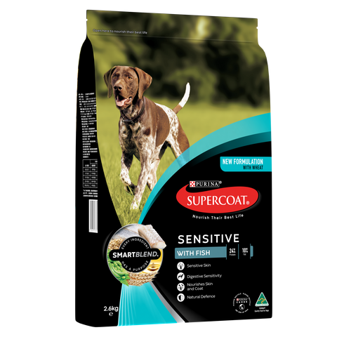 SUPERCOAT Adult Sensitive Dog Food With Fish 2.6kg