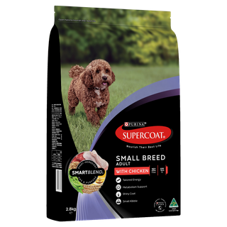 SUPERCOAT Adult Small Breed Dog Food With Chicken 2.8kg