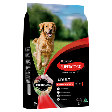 SUPERCOAT Adult Dog Food With Chicken 2.8kg