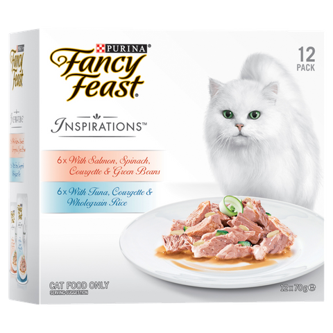 FANCY FEAST INSPIRATION SALMON TUNA RICE 70GX12