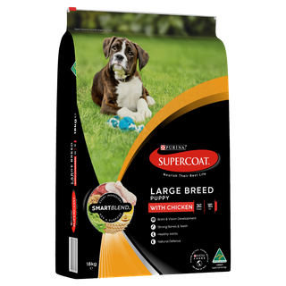 SUPERCOAT Puppy Large Breed Dog Food With Chicken 18kg