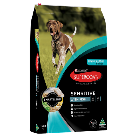 SUPERCOAT Adult Sensitive Dog Food With Fish 15kg