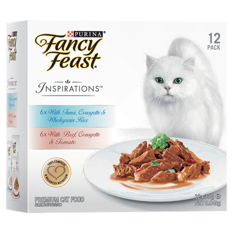 FANCY FEAST INSPIRATION TUNA BEEF RICE 70GX12