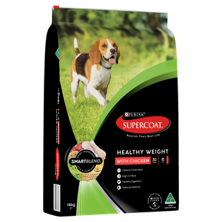 SUPERCOAT Adult Healthy Weight Dog Food With Chicken 18kg