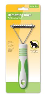 Andis Dematting Rake White Lime Green