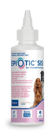 Virbac Epiotic SIS Ear Cleanser for Dogs 500 mL