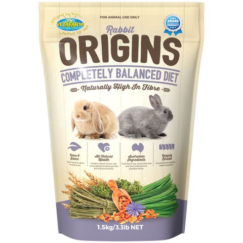 VETAFARM RABBIT ORIGINS FOOD 1.5KG