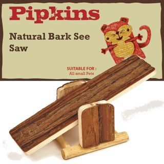 Petface Pipkins Woodies Natural Bark See Saw