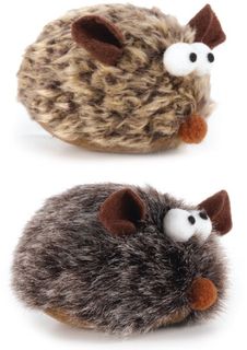 PETFACE CATKINS VIBRO MOUSE BROWN & GREY CATNIP