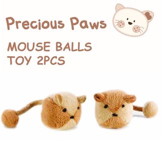 Petface Precious Paws Kitten Mouse Balls 2Pcs