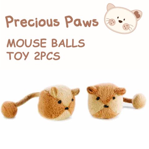 Petface Precious Paws Kitten Mouse Balls 2Pcs