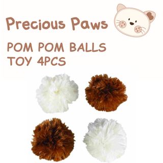 Petface Precious Paws Kitten Pom Pom Balls 4Pcs