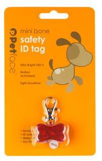 PETFACE BONE ID SAFETY TAG WITH LIGHT