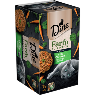 DINE FARMERS COLLECTION CHICKEN WITH CARROT & SPINACH 7X85G