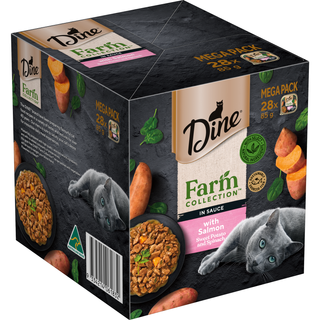 DINE FARMERS COLLECTION SALMON WITH SWEET POTATO & SPINACH 28X85G