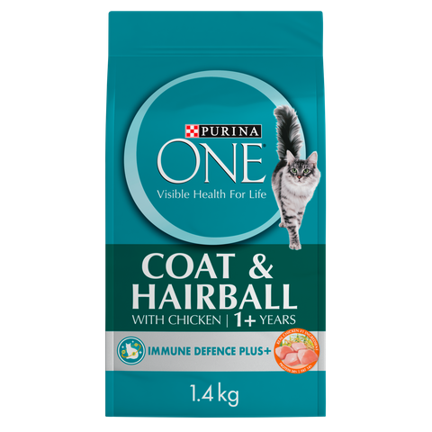 Purina One Cat Adult Coat & Hairball Chicken 1.4Kg