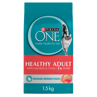 Purina One Cat Healthy Adult Salmon & Tuna 1.5Kg