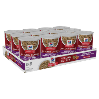 Science Diet Canine Adult Healthy Cuisine Beef & Carrot Stew 12x354g
