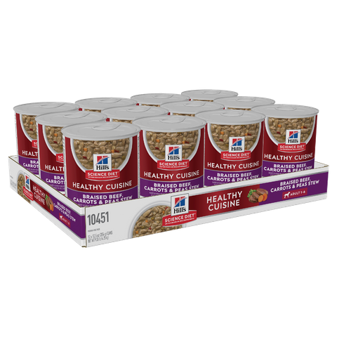 Science Diet Canine Adult Healthy Cuisine Beef & Carrot Stew 12x354g