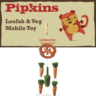 PETFACE PIPKINS LOOFAH & VEG MOBILE TOY 30G