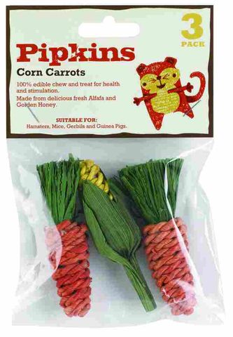 PETFACE PIPKINS VEG GNAWER TOY 3 PACK