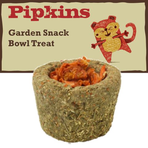 PETFACE PIPKINS GARDEN SNACK BOWL CARROTS TREAT 140G