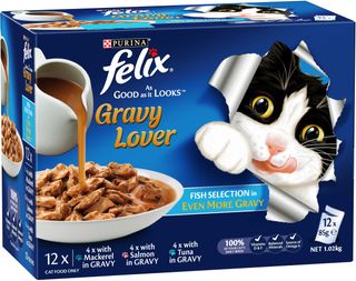 FELIX AGAIL Gravy Lover Fish Selection Wet Cat Food 12x85g