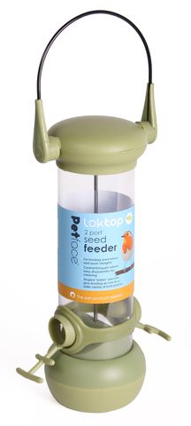 Petface Bird Seed Feeder LokTop 2 Port