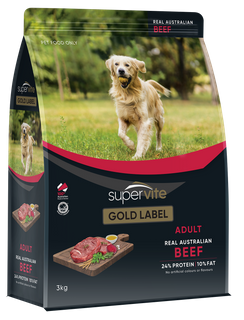 SUPERVITE GOLD LABEL ADULT BEEF 3KG