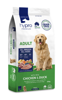 HYPRO PREMIUM (GRAIN FREE) - ADULT CHICKEN & DUCK 20KG