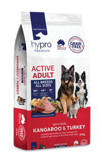 HYPRO PREMIUM (GRAIN FREE) ACTIVE KANGAROO & TURKEY 20KG