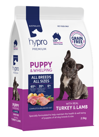 HYPRO PREMIUM (GRAIN FREE) PUPPY TURKEY & LAMB 2.5KG