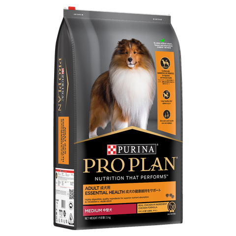 PRO PLAN Adult Medium Breed Chicken Dry Dog Food 15Kg