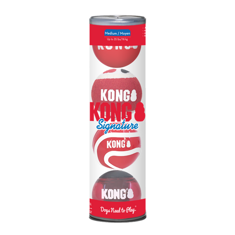 KONG Signature Balls Assorted Medium 4pk