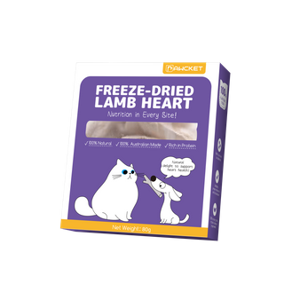 Pawcket Freeze Dried Lamb Heart for Dogs & Cats 80g