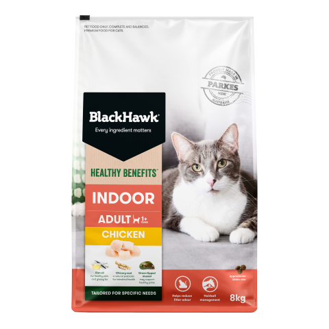Black Hawk Healthy Benefits Indoor Cat Food Chicken 8kg