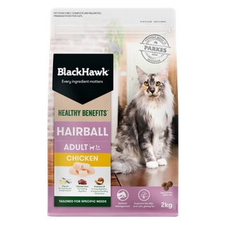 Black Hawk Healthy Benefits Hairball Cat Food Chicken 2kg