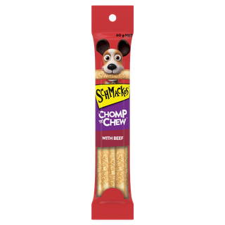 SCHMACKOS CHOMP 'n' CHEW Dog Treat Beef 60g