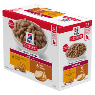 SCIENCE DIET FELINE POULTRY MIX 85GX12