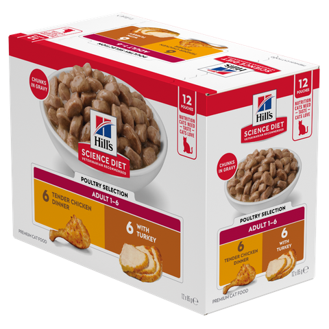 SCIENCE DIET FELINE POULTRY MIX 85GX12