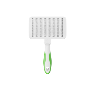 Andis Self Cleaning Slicker Brush White Lime Green
